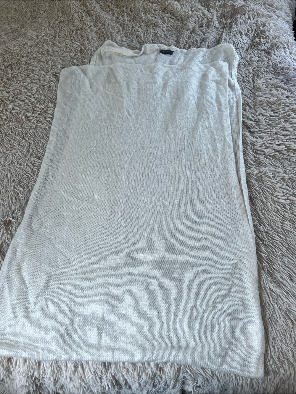 Cream over size scarf